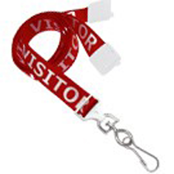 BRADY PEOPLE, LANYARD, 36 INCH, RED WITH WHITE 